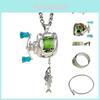Geometrisches Angelrollen Schmuckset Mit Kupferanhängern Für Männer Und Frauen
