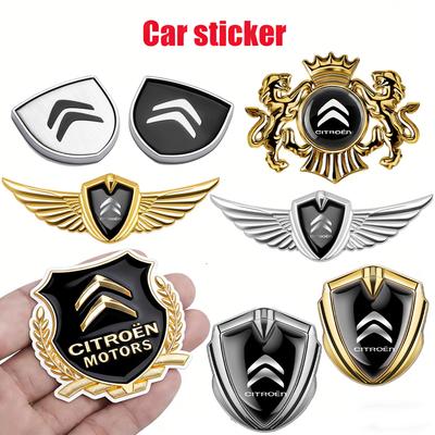 1PCS 3D Metal Auto Styling Logo Car Sticker Badge Emblem Tail Decal For Citroen C3 Aircross C5 Aircross C4 Berlingo C-ELYSEE C6