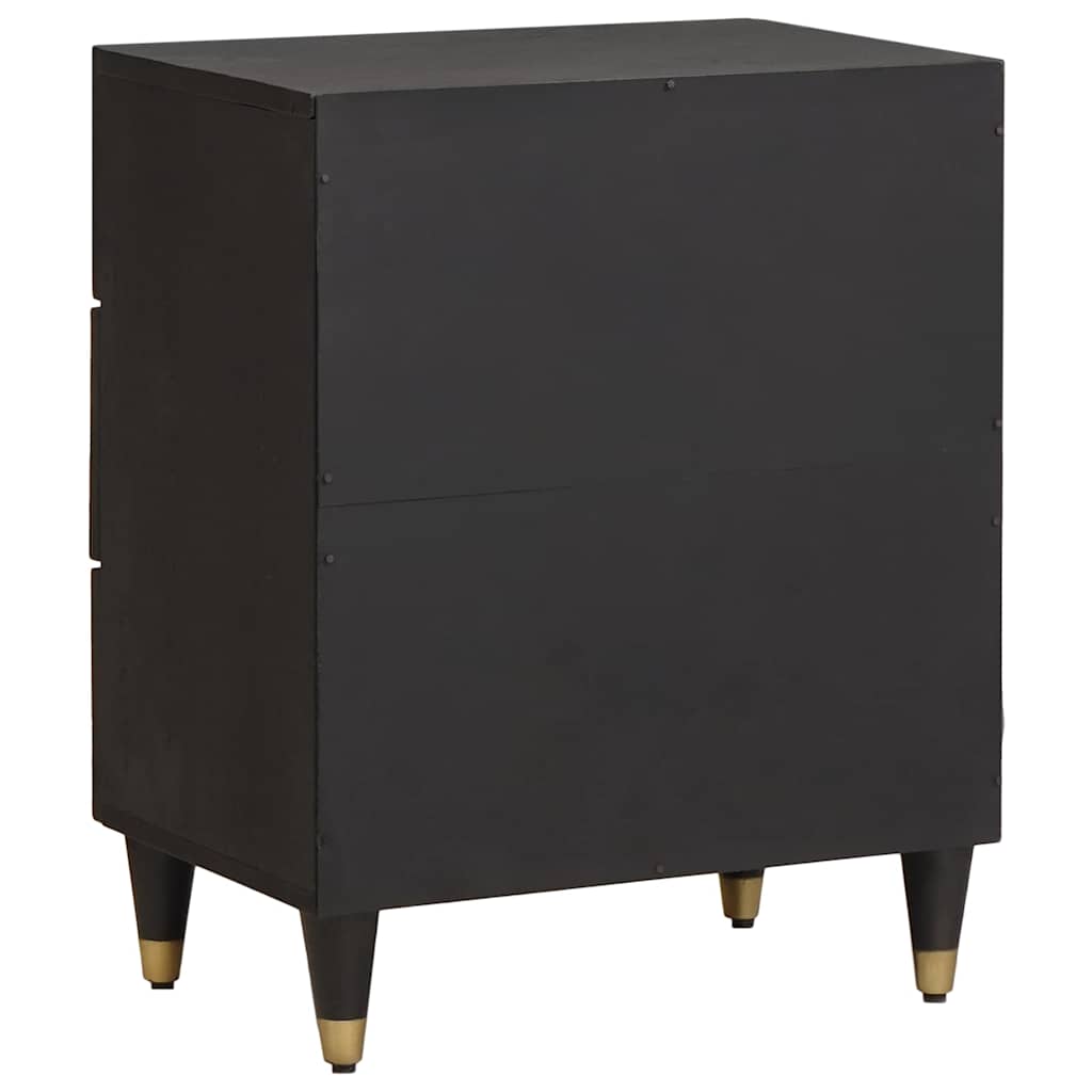 Nightstand Black 50 x 33 x 62 cm Solid Mango Wood