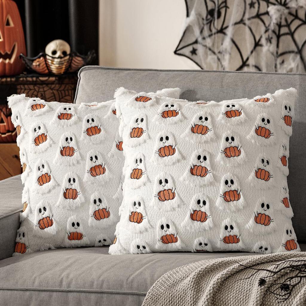 Halloween Printed Pillowcase Square Pillowcase Sofa Pillowcase No Core Comfortable Pillowcase