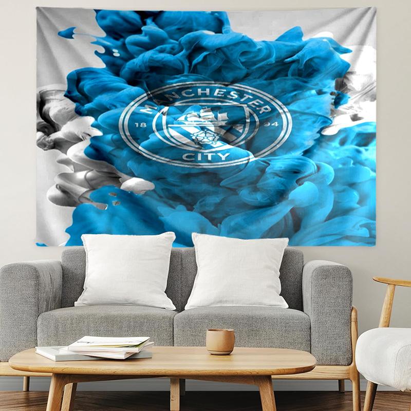 Football team City FC Print Tapestry, Lightweight Wall Hanging, for Bedroom, Dorm, Living Room, Home Art Decor - Birthday Christmas Gift for Friends