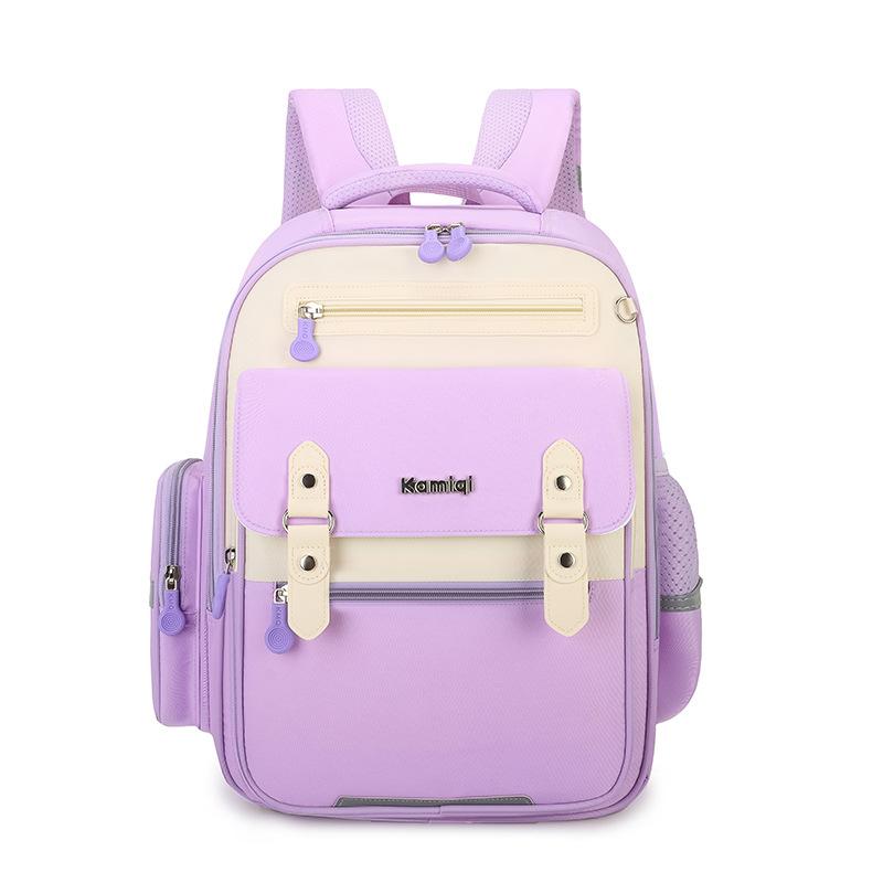 

Elementary school children s schoolbags, large-capacity boys and girls, burden-reducing backpacks, fashionable and available small фіолетовий