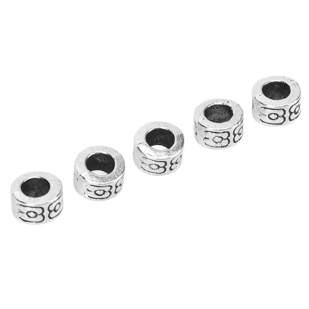 30pcs Fashionable Beard Hair Beads   Alloy Hair Braiding Beads Jewelry Bracelet Accessories