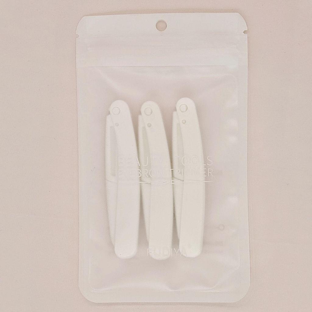 Portable Safety Folding Eyebrow Razor for Beginners - Stainless Steel Blade, Makeup Tool