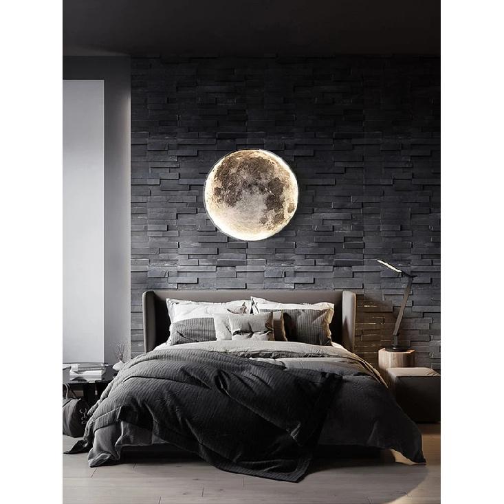 Moon wall lamp living room background wall ceiling lamp art bedroom ceiling lamp imitating the moon surface decorative lamp