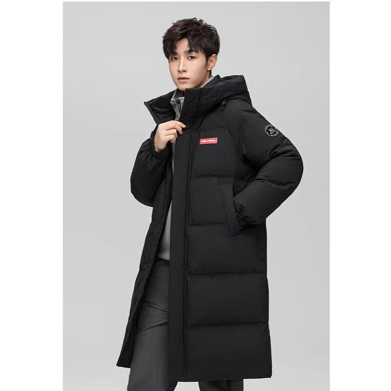 YAYA Unisex Mid-Length Thickened Down Jacket L чёрный