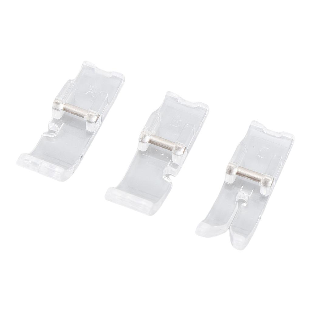 3 Pcs Sewing Machine Presser Foot Replacement for Designer Topaz 50 40 Sewing Machine Plastic Narrow Presser Feet