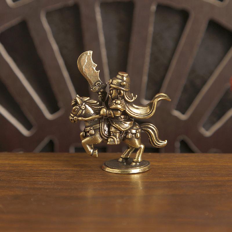 1 Stück Messing Pferdefigur 2026 Jahr des Pferdes Feng Shui Schreibtischdekoration Kind reitet Home Office Miniatur Geschenk