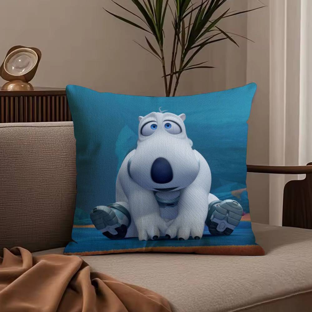 Cute B-Backkom Pillow Case Anti-dustmite Pillowcase Invisible zipper silky short plush Sofa cushion cover