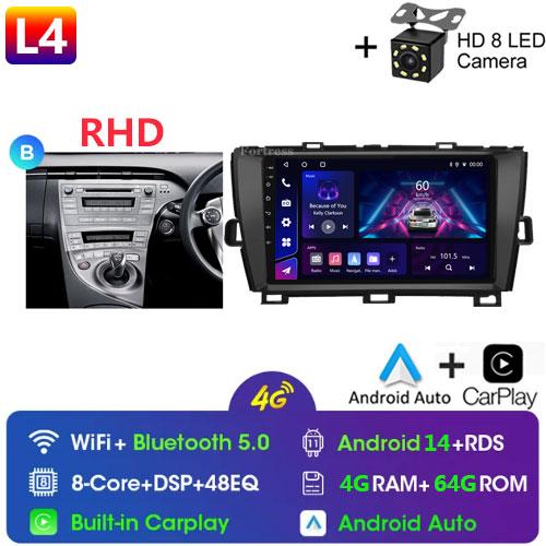 DSP 8G+128G Android 14 For Toyota Prius XW30 2009-2015 car radio multimedia video player GPS navigation stereo CarPlay