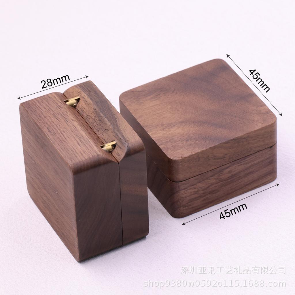 Solid Wood Black Walnut Guitar Pick Storage Box