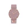 Officially Licensed COACH Women's Perry Watch 14503924, 36mm Rose Gold Case with Purple SIG C Embellishing Dial and Leather Strap