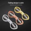 Compact Foldable Figure-8 Scissors with Carbon Steel Blades for Easy Cutting and Travel Use