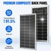 ECO-WORTHY Bifacial 100 Watt 12 Volt Solar Panel Monocrystalline Rigid High-Efficiency PV Module Power Charger for Sunsheds,Rvs