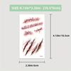 3D Fake Scar Tattoos Sticker Body Face Realistic Scab Temporary Tattoos Halloween Horror Wound Bloody DIY Makeup Stickers