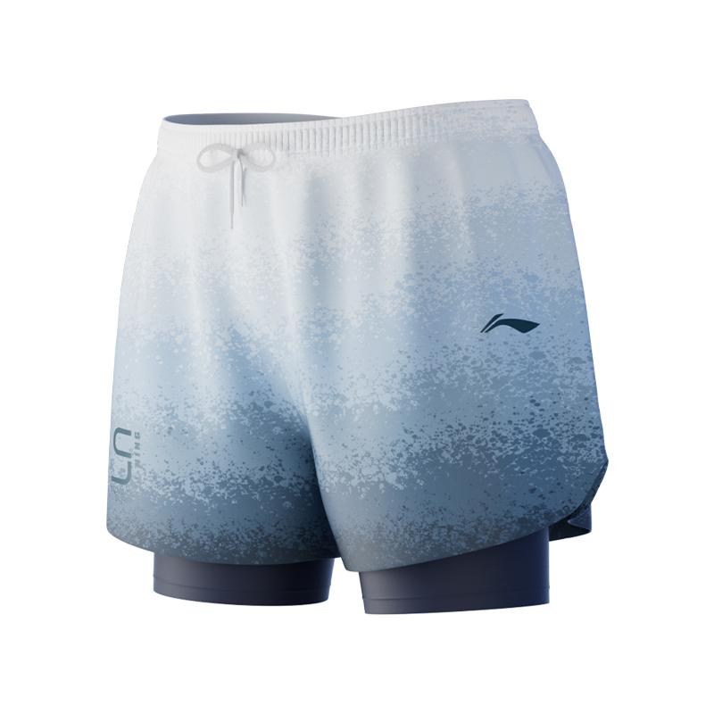 

Li Ning Удобные Простые Профессиональные Плавки Мужская одежда для плавания Белый Синий LNKW062-2 M