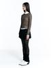 KIRSH Cheek Check Slim Fit T-Shirt [Brown]