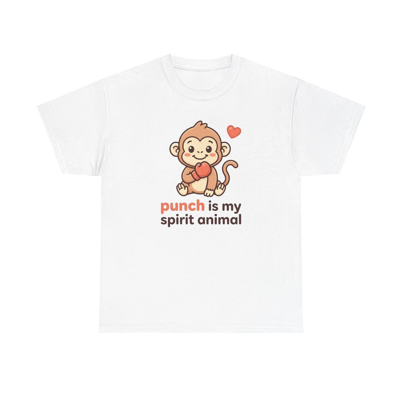 Punch Is My Spirit Animal tee | Cute Monkey Heart Design XL