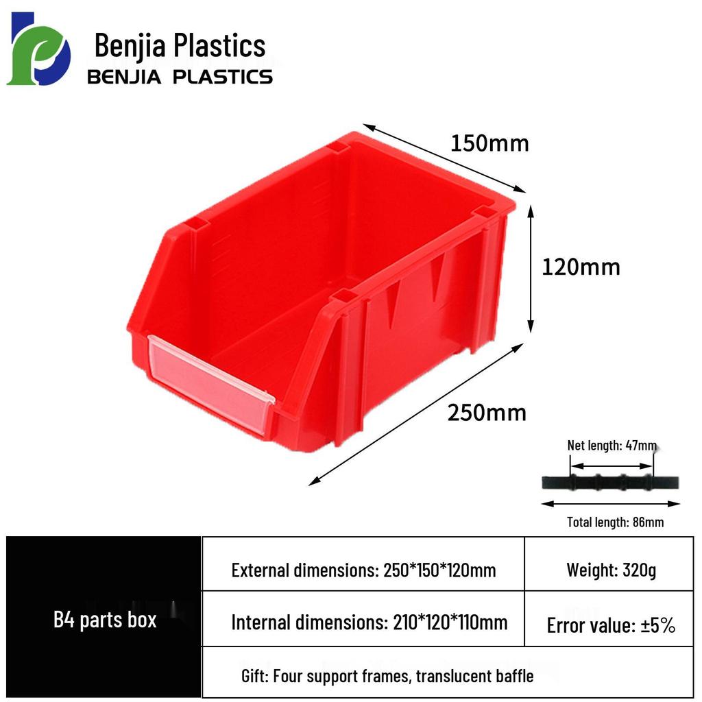 Large Wall-Mounted Plastic Screw Organizer with Compartments