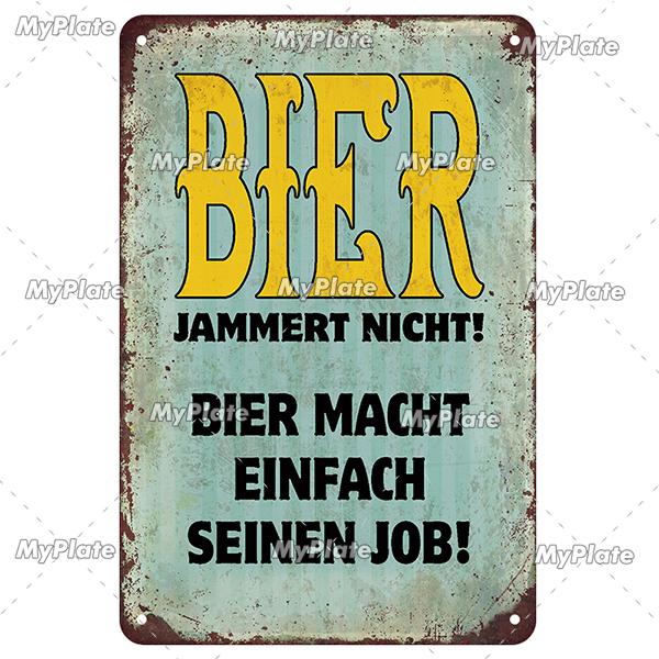 Retro Drink Bier Beer Metal Sign Vintage Plaque Tin Sign Plate Wall Decor For Bar Club Man Cave Bar Plate Drinking Poster Custom