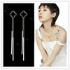 Four-leaf Clover Needle Temperament Women's Long Personality Versatile Earrings Ring Simple Earrings Tassel Earrings