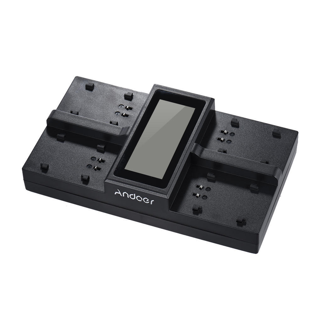 

4 Channel Digital Camera Battery Charger LCD Display Replacement for D500 D610 D7000 D750 D800 D810 D7200 LP-E6 NP-F970 EU