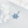 Creative Shiny Snowflake Pendant Necklace, Exquisite Pendant Necklace For Men