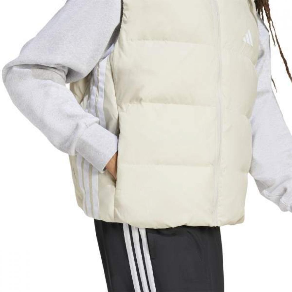 Adidas Men S eSSential Clima Warm 3 Stripe Puffer Down veSt Jm4079 Ultra Lightweight...