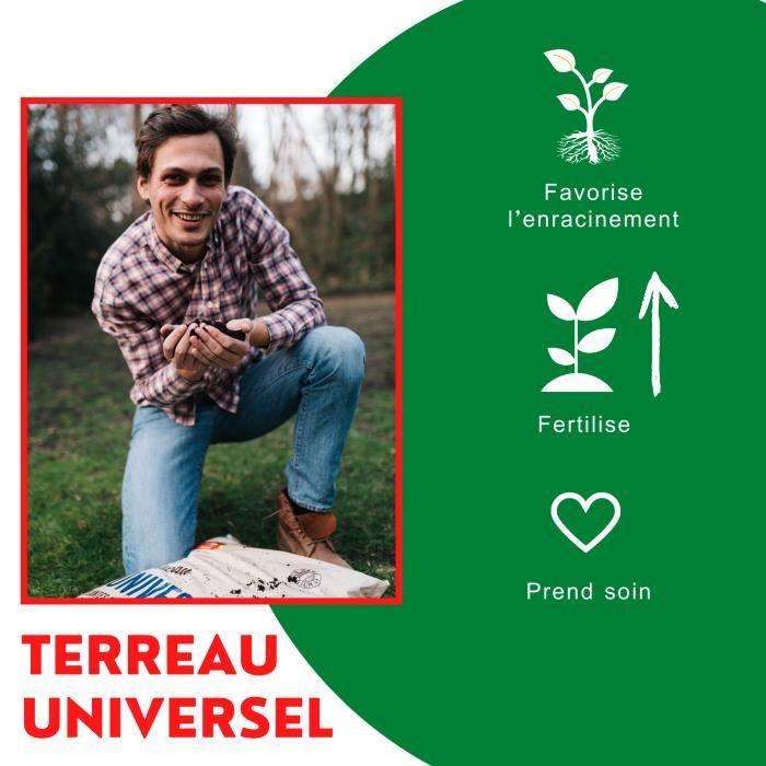 La Plaine Chassart | Terreau Universel 50L | Toutes Variétés De Plantes Intérieur Et Extérieur | Jardin, Terrasse, Balcon, Potager