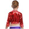 Mädchen Reverskragen Langarm Glänzende Strasssteine Metallische Jacke Jazz Dance Oberbekleidung