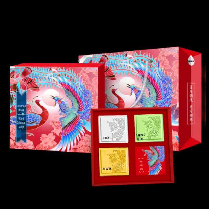 Hundred Birds Facing Phoenix Essential Oil Soap Gift Set