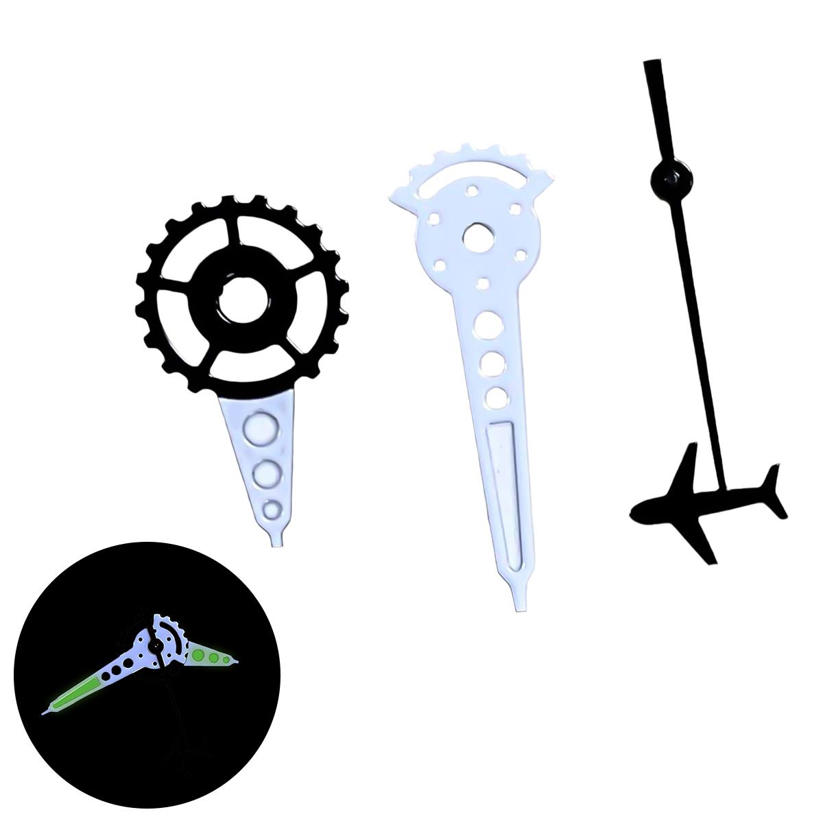 

Gear-shaped watch hands Green Luminous Watch Hands aircraft Second Hand for NH35/34/36/NH70 Movement Mechanical Tools Needle