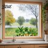 Balcony Window Decal Adsorption No Sticker Plant Green Static Glass Clings Electrostatic Fiddleleaf Fig Glue Reusable Privacy Decor for