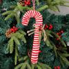 7Pcs Candy Cane Shape Christmas Ornament for Festives Season Decoration Colorful Hanging Charm Stylish Window Pendants
