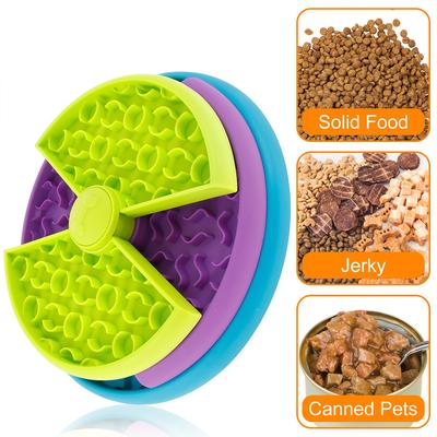 Dog Slow Feeder Interactive Dog Puzzle Game Toy 3 Layers Puzzle Puppy Feeder Reusable Dog Slow Eating Bowl for Medium Large Dogs