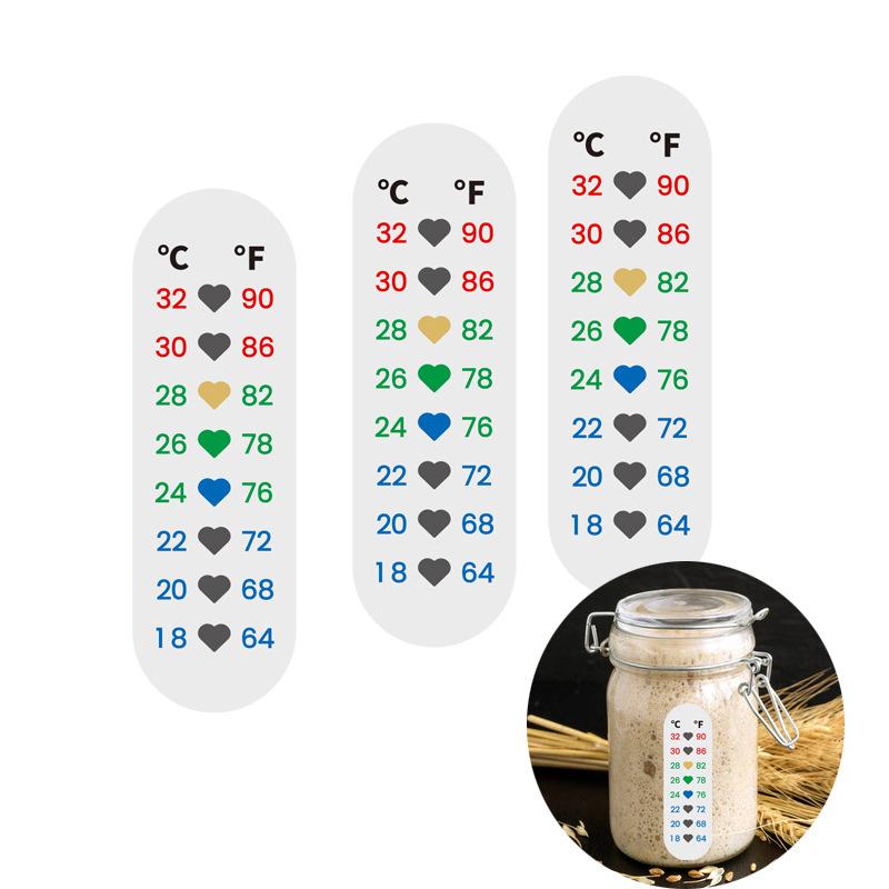 Fermentationstemperatur-Aufkleber Digitales Thermometer-Pflaster für Brotteig Backen Hausküchenzubehör