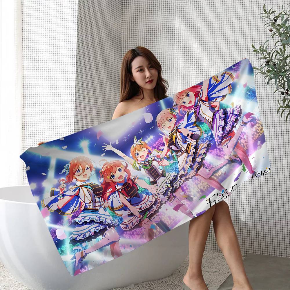 Anime The Q-Quintessential Q-Quintuplets Beach Towel Colorful Bath For Girl Microfiber Quick Dry Sand Free Beach Spa Gym Pool