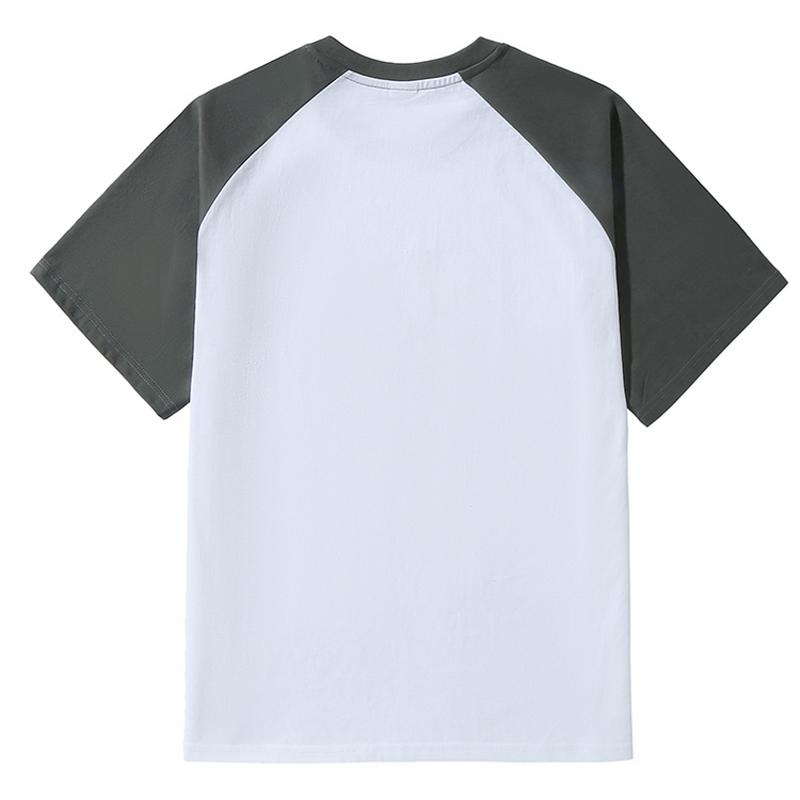 Zomer Unisex T-shirts Tops Tees Raglanmouw 100% Katoen Korte Mouw Streetwear Ronde Hals T-shirts KTB