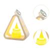 Creative Bedside Lamp Warm White Small Gift Idea Triangle Desk Lamp Ornament Nightlight for Cabinet Office Dorm Bedroom Study