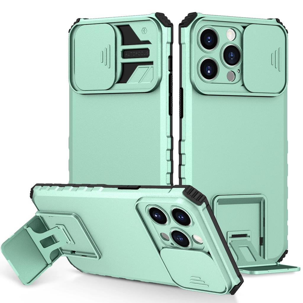 Pancerne etui na telefon z ochroną aparatu typu slide dla IPhone 16 15 14 13 12 11 Pro Max XS X XR 7 8 Plus, plastikowy uchwyt, twarda osłona