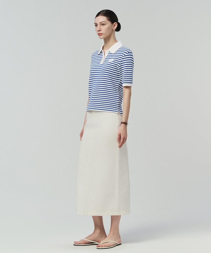 DUVETICA Essine Polo (Blue) (Women'S Short-Sleeve Collared Shirt)