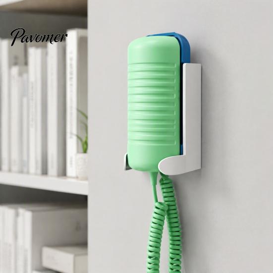 Kids Room Storage Wall-Mounted Landline Phone Holder, Retro String Stand, Wall Mount Holder Space Saving Plastic Organizer for Bedroom And Playroom