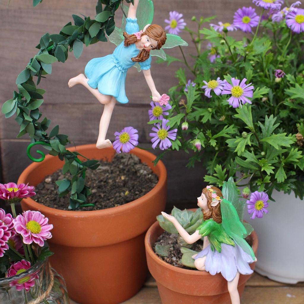 Outdoor Resin Flower Fairy Statue Flower Pot Decoration Home Outdoor Garden Valentine's Day Gift
