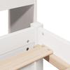 Solid Wood Bed with Shelf Without Mattress White 160 x 200 cm Pine