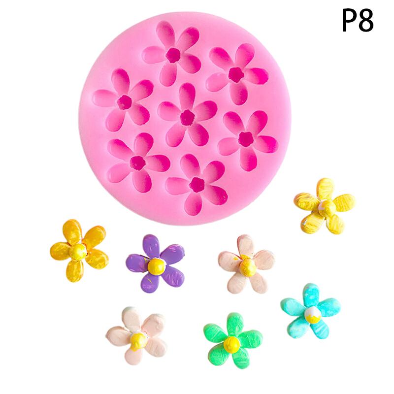 Cherry Blossom Rose Daisy Flower Silicone Mold Diy Sugarcraft Resin Tools Cupcake Baking Mould Fondant Cake Decorating Tools