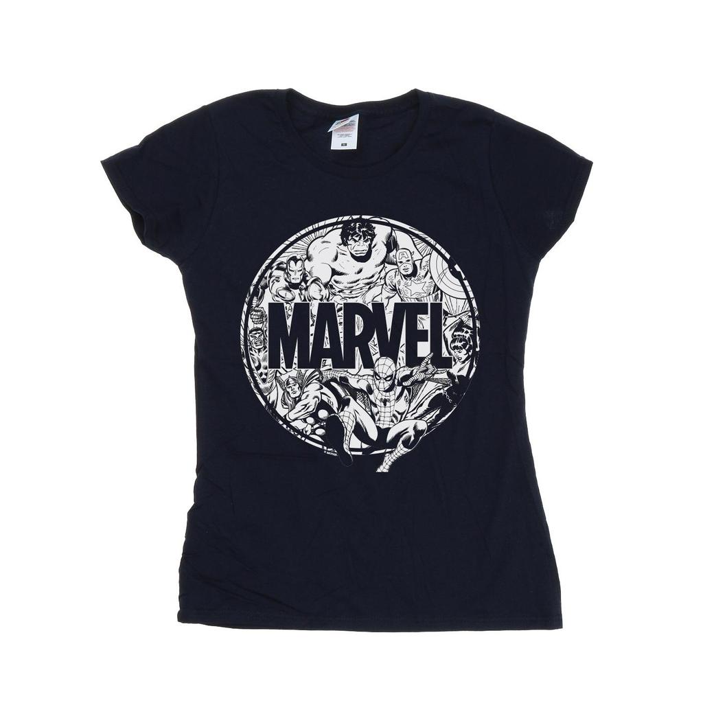 Marvel Comics Womens/Ladies Logo Character Infill Cotton T-Shirt