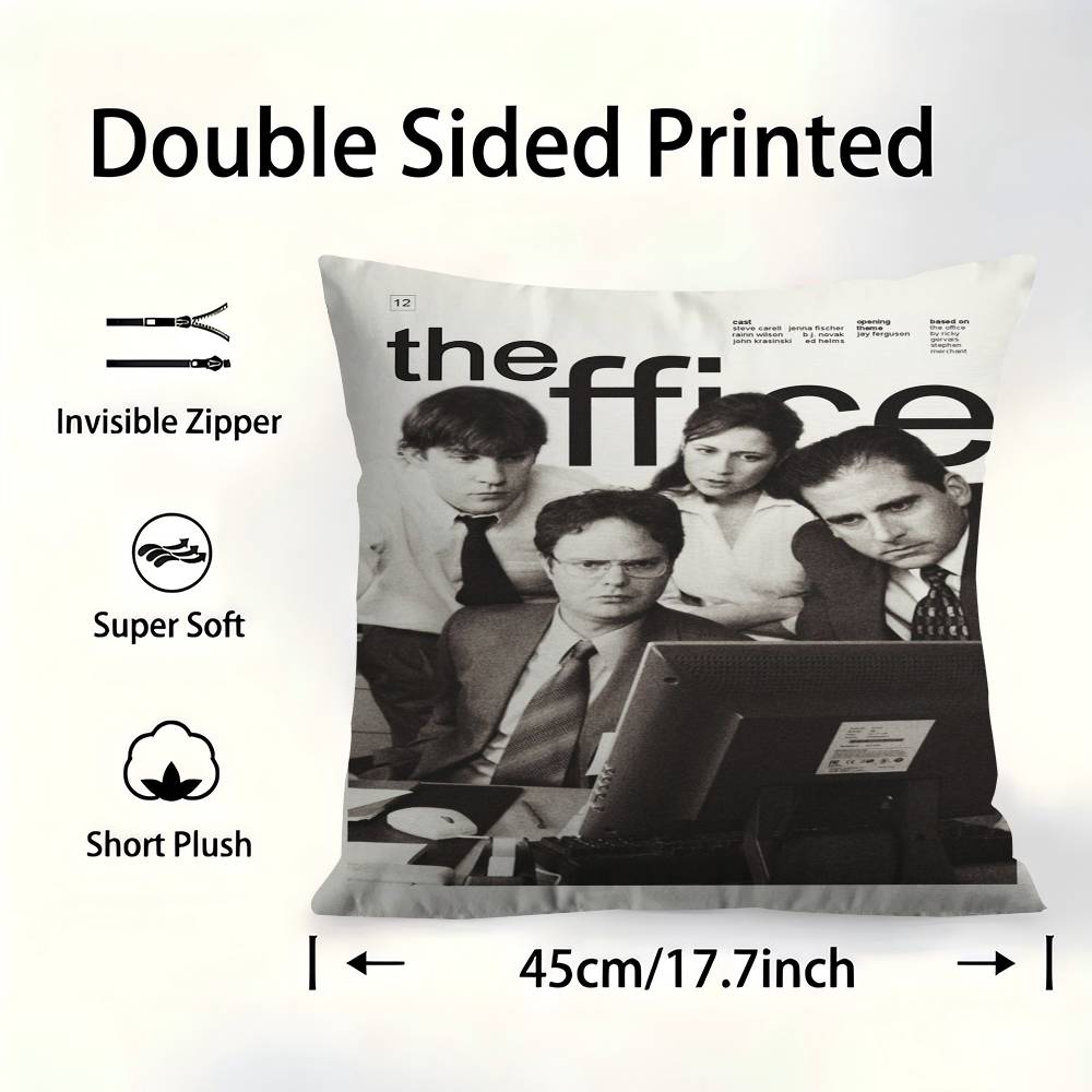 Vintage Movie Poster Tv Film The Office Office Cushion Pillowcase Car Cushion Cover45X45Cm Lumbar Pillowcase Sofa Pillowcover