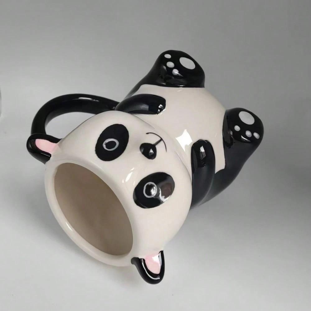 1pc Creative Panda Coffee Cup, Handmade Large Capacity Milk Cup, Animal Themed Juice Cup, Birthday, Christmas, Valentine's Day Gift Back To School