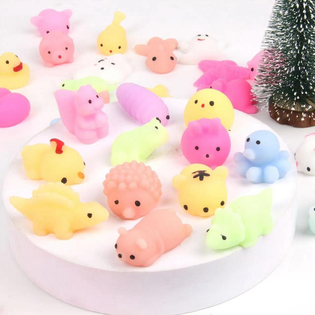 36pcs Bulk Squeeze Toy Colorful Stress Reliver Squeeze Toy With Storage Box for Reducing Anxiety