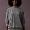 Fear of God Essentials Drop 2 SS23 Terry Cloth 3/4 Mock Neck Sweatshirt Women Tops Sycamore Mist-Blue FOG-SS23-350